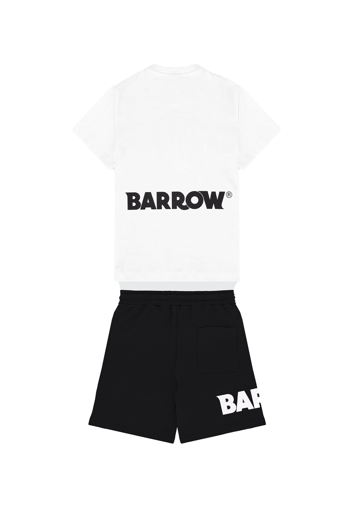Completo bambino Barrow kids bianco/nero in cotone | ViaMonte Shop