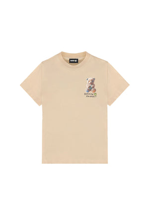 T-shirt bambino Barrow kids beige in jersey di cotone | ViaMonte Shop