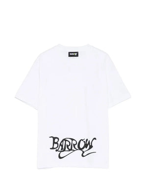 T-shirt bambino Barrow bianca in jersey di cotone | ViaMonte Shop
