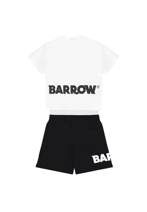 Completo neonato Barrow kids bianco/nero in cotone | ViaMonte Shop
