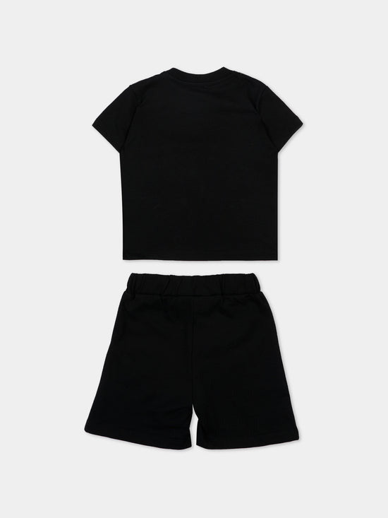 Completo neonato Barrow kids nero in cotone | ViaMonte Shop
