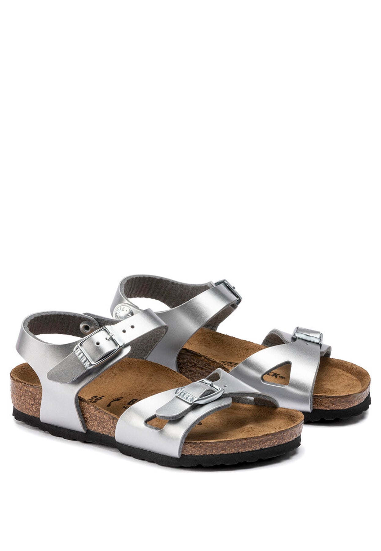 Sandali bambina Birkenstock Rio kids elettric metallic silver | ViaMonte Shop