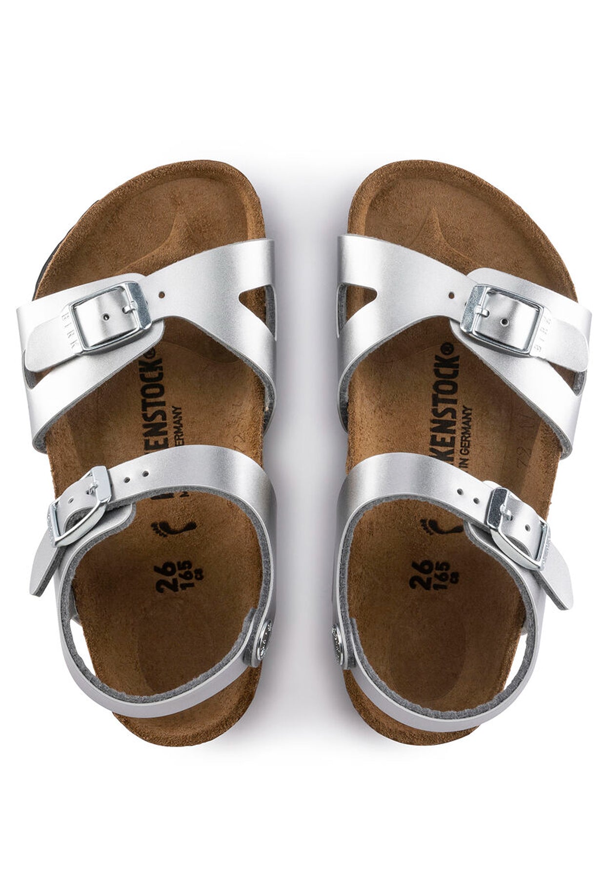 Sandali bambina Birkenstock Rio kids elettric metallic silver | ViaMonte Shop