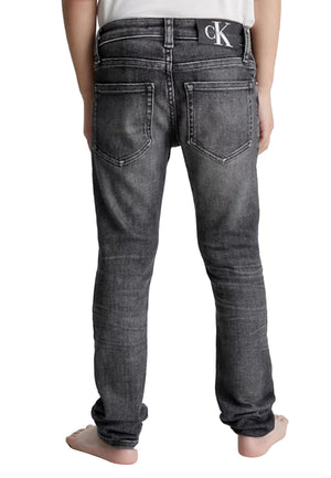 Jeans bambino Calvin Klein grigio in denim | ViaMonte Shop