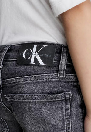 Jeans bambino Calvin Klein grigio in denim | ViaMonte Shop