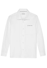 Camicia bambino Calvin Klein Jeans bianca in cotone | ViaMonte Shop