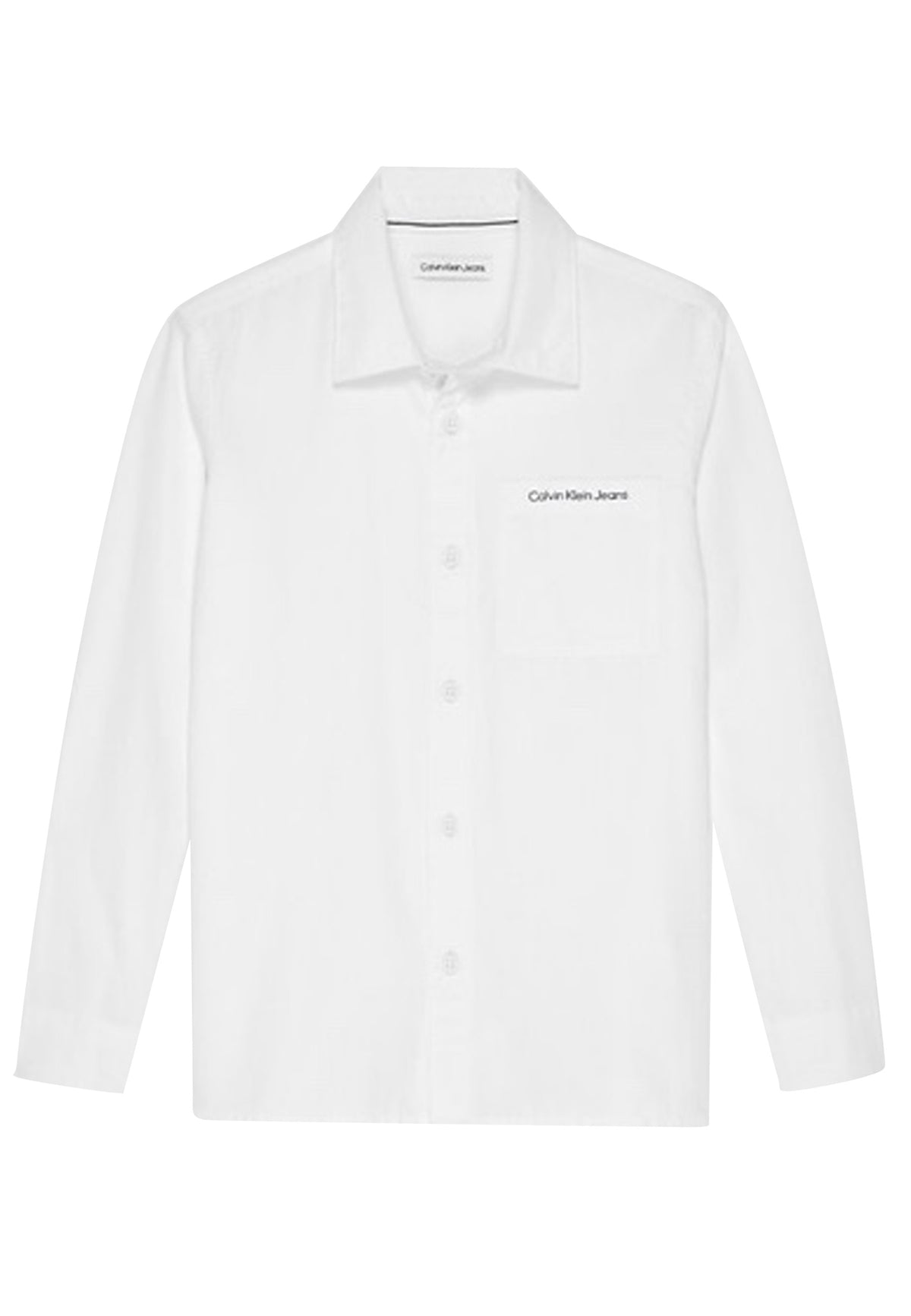 Camicia bambino Calvin Klein Jeans bianca in cotone | ViaMonte Shop