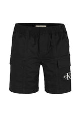 Bermuda bambino Calvin Klein Jeans nero in cotone | ViaMonte Shop