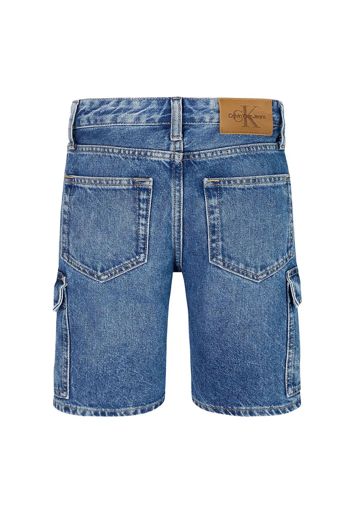 Bermuda bambino Calvin Klein Jeans blu in denim | ViaMonte Shop