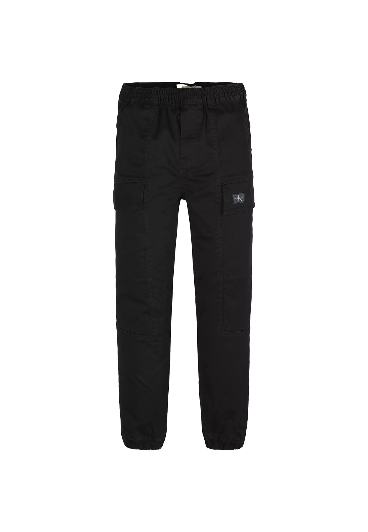 Pantalone cargo bambino Calvin Klein Jeans nero in cotone