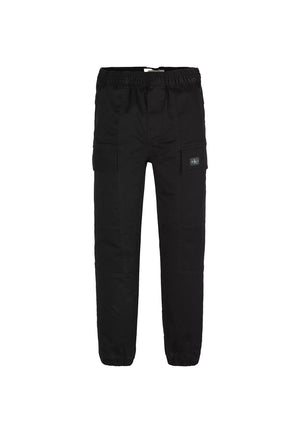 Pantalone cargo bambino Calvin Klein Jeans nero in cotone