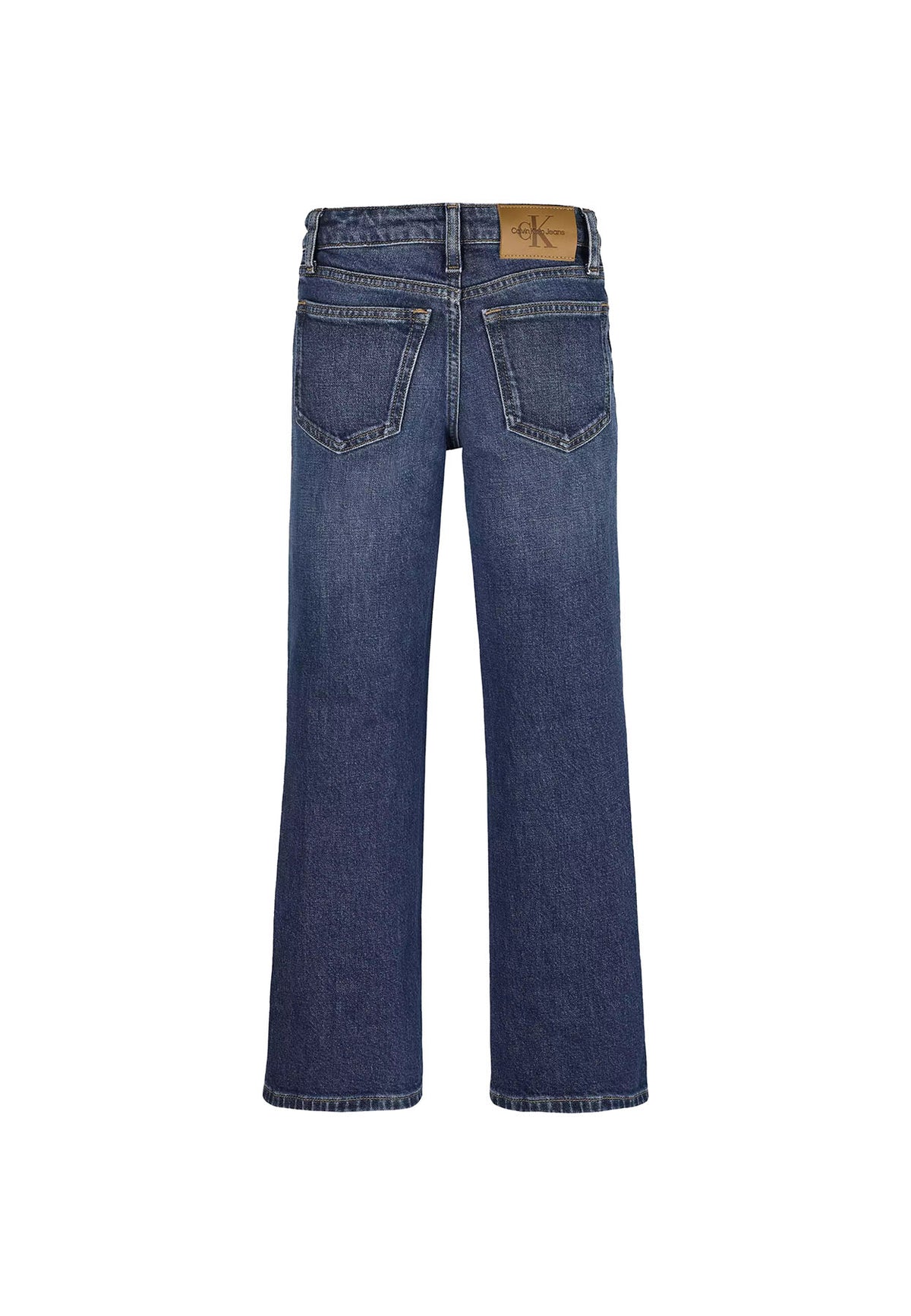 Jeans Wide leg bambina Calvin Klein Jeans blu in denim