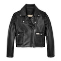 Giubbino bambina Calvin Klein Jeans nero in ecopelle | ViaMonte Shop