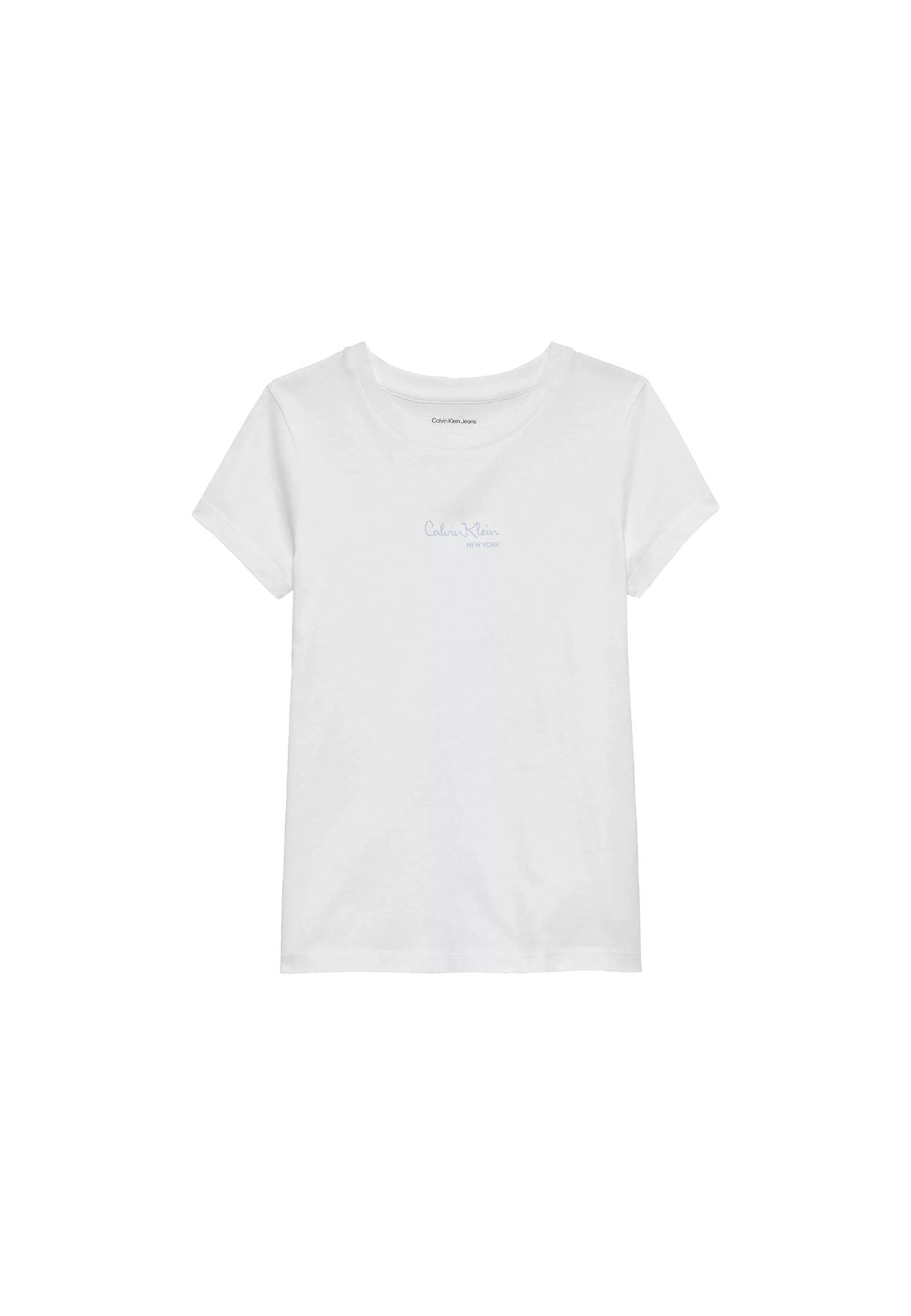 T-shirt bambina Calvin Klein Jeans bianca in cotone