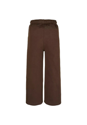 Pantalone bambina Calvin Klein Jeans marrone in felpa di cotone | ViaMonte Shop