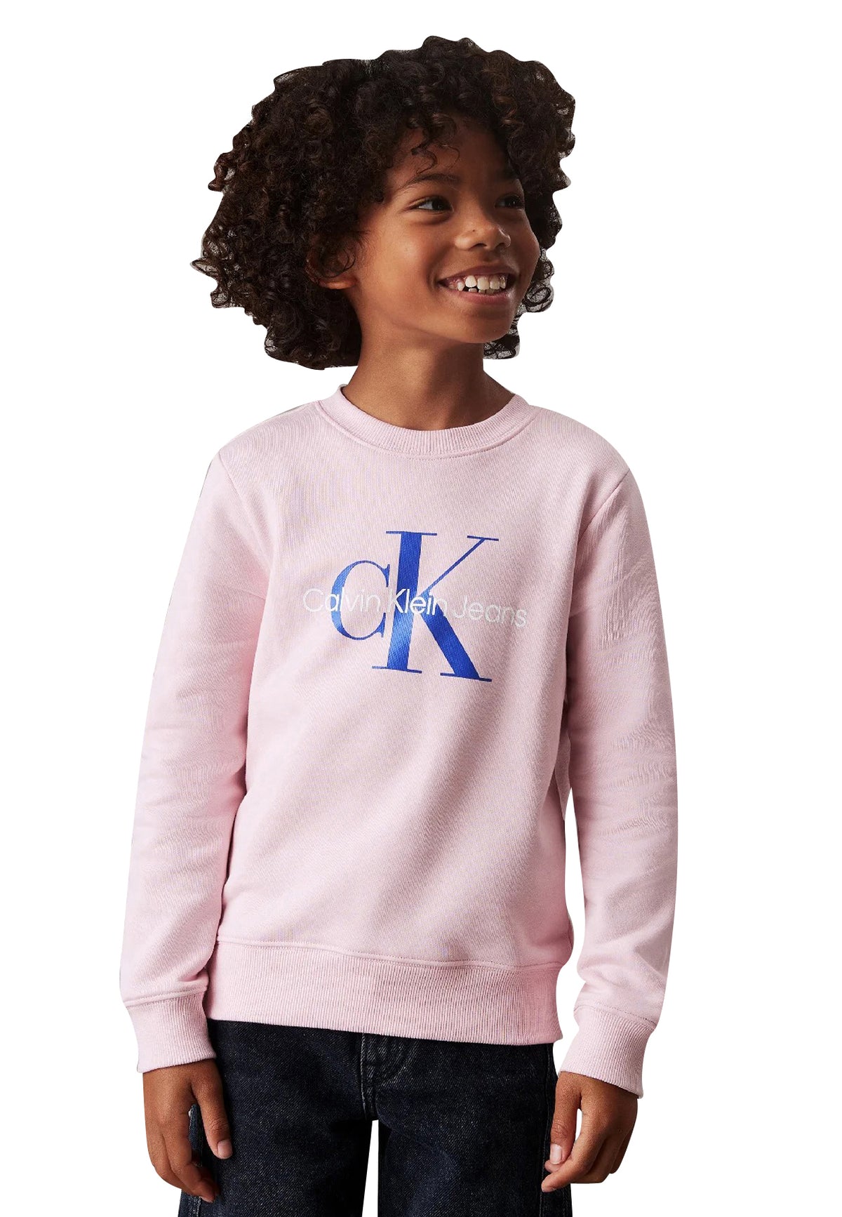 Felpa bambino Calvin Klein Jeans rosa in cotone | ViaMonte Shop