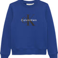 Felpa bambino Calvin Klein Jeans bluette in cotone