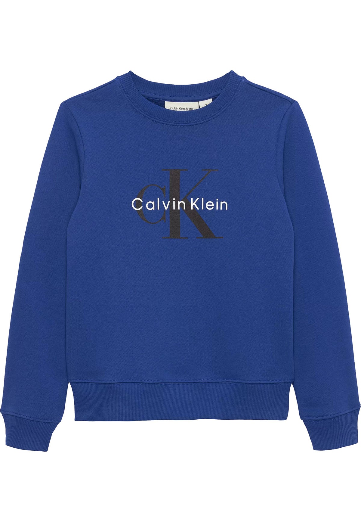 Felpa bambino Calvin Klein Jeans bluette in cotone