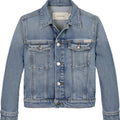 Giubbino bambino Calvin Klein Jeans blu in denim