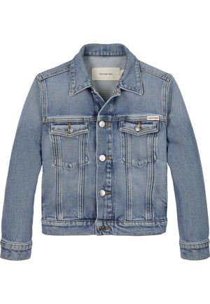 Giubbino bambino Calvin Klein Jeans blu in denim