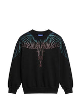 Felpa bambina County of Milan kids nera in cotone | ViaMonte Shop