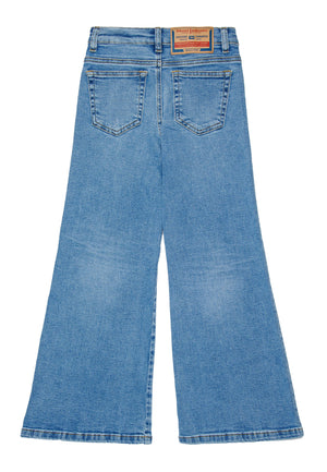 Jeans 1978 flare fit bambina Diesel blu in cotone stretch | ViaMonte Shop