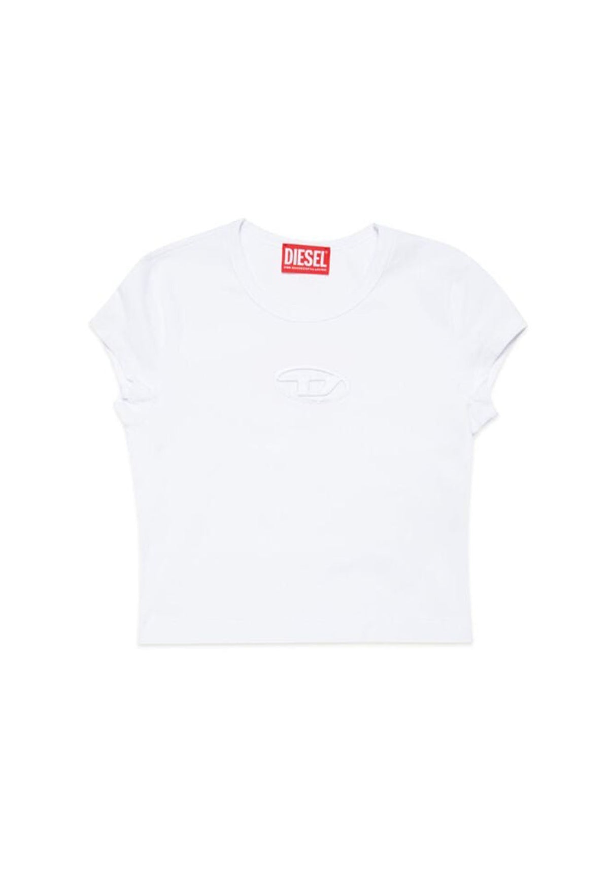 T-shirt bambina Diesel bianca in cotone | ViaMonte Shop