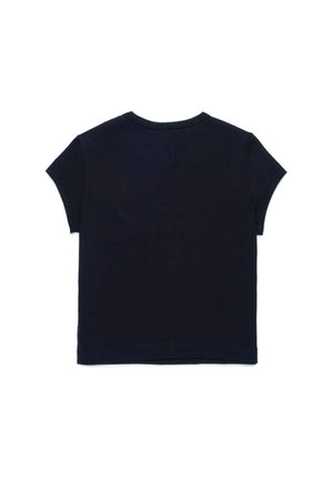 T-shirt bambina Diesel nera in cotone | ViaMonte Shop