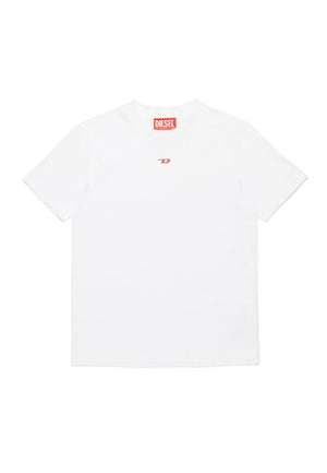 T-shirt bambino Diesel bianca in cotone | ViaMonte Shop