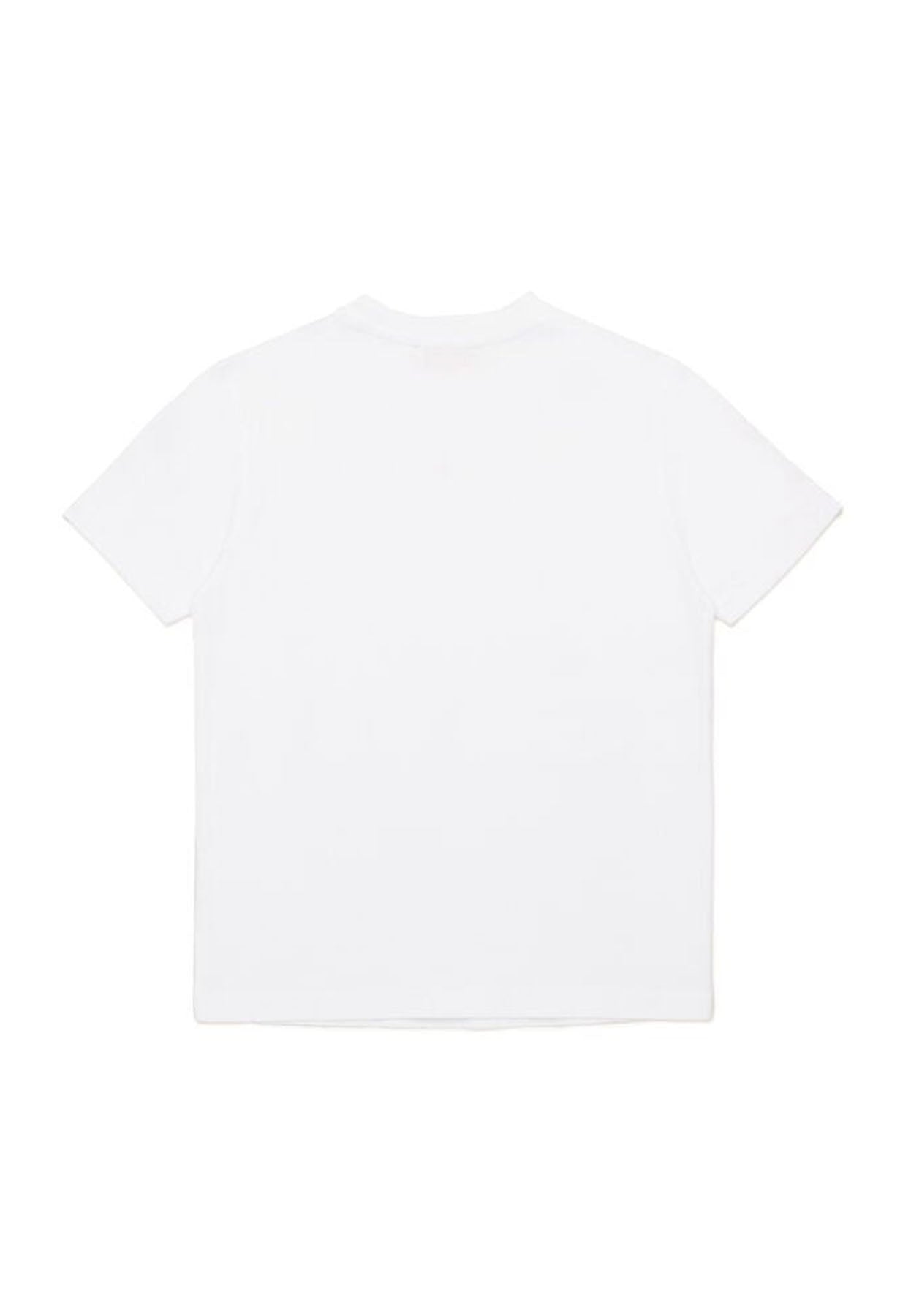 T-shirt bambino Diesel bianca in cotone | ViaMonte Shop