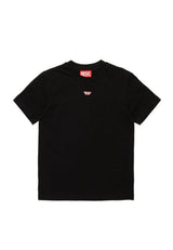 T-shirt bambino Diesel nera in cotone | ViaMonte Shop