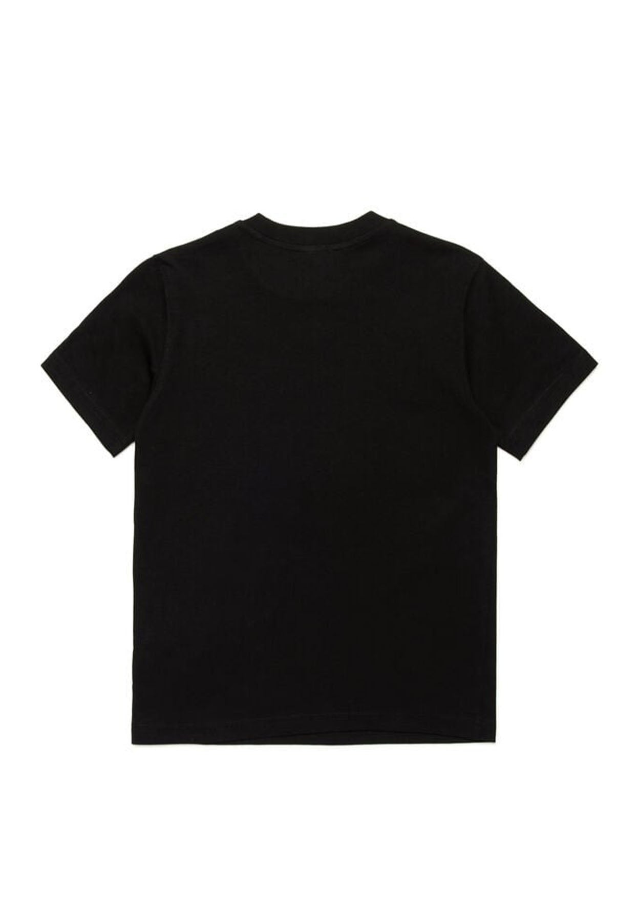 T-shirt bambino Diesel nera in cotone | ViaMonte Shop