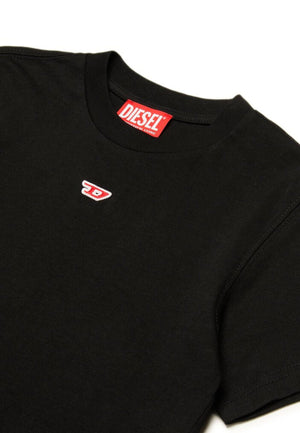 T-shirt bambino Diesel nera in cotone | ViaMonte Shop