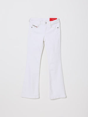 Jeans Jogg bootcut-D-Arry bambina Diesel bianco in cotone stretch | ViaMonte Shop