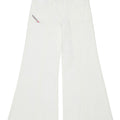 Jeans flare D-Pam bambina Diesel Kid bianco in denim di cotone | ViaMonte Shop