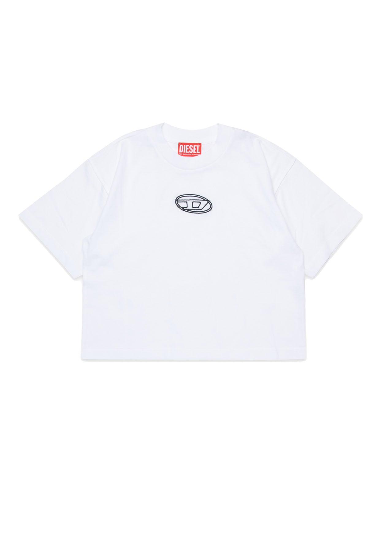 T-shirt over bambina Diesel kid bianca in cotone | ViaMonte Shop