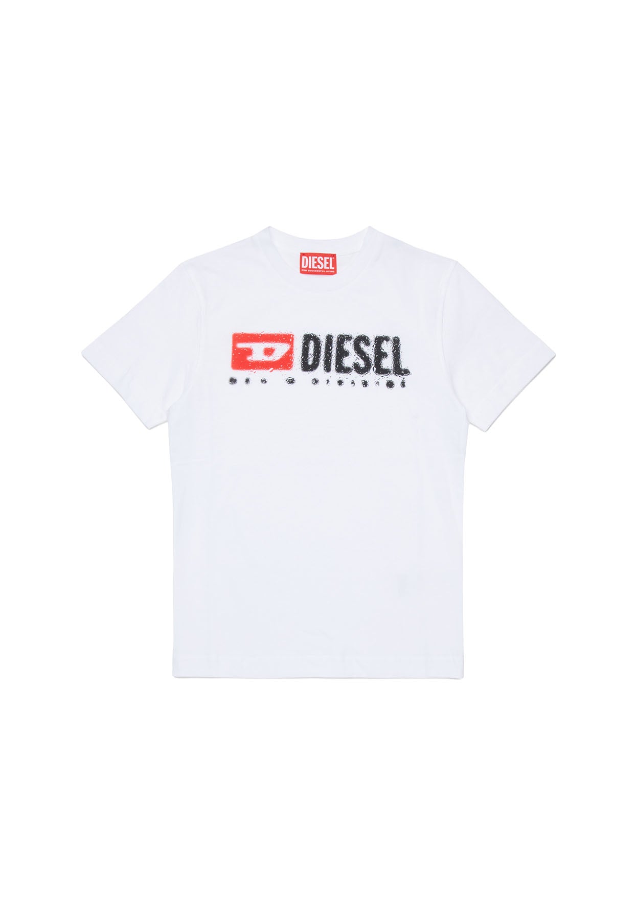 T-shirt bambino Diesel bianca in cotone | ViaMonte Shop