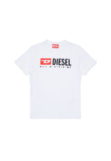 T-shirt bambino Diesel bianca in cotone | ViaMonte Shop
