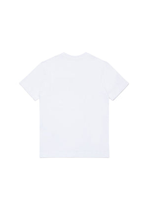 T-shirt bambino Diesel bianca in cotone | ViaMonte Shop