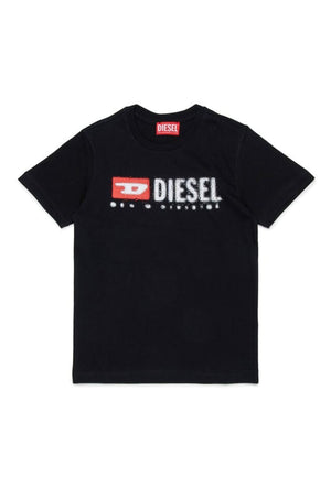 T-hirt bambino Diesel kid nera in cotone | ViaMonte Shop