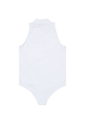 Body bambina Diesel bianco in cotone elasticizzato | ViaMonte Shop