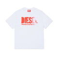 T-shirt bambino Diesel bianca in cotone | ViaMonte Shop