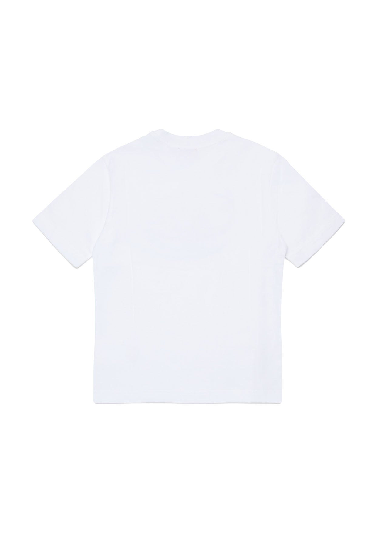 T-shirt over bambino Diesel bianca in cotone | ViaMonte Shop