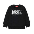 Felpa over bambino Diesel nera in cotone | ViaMonte Shop