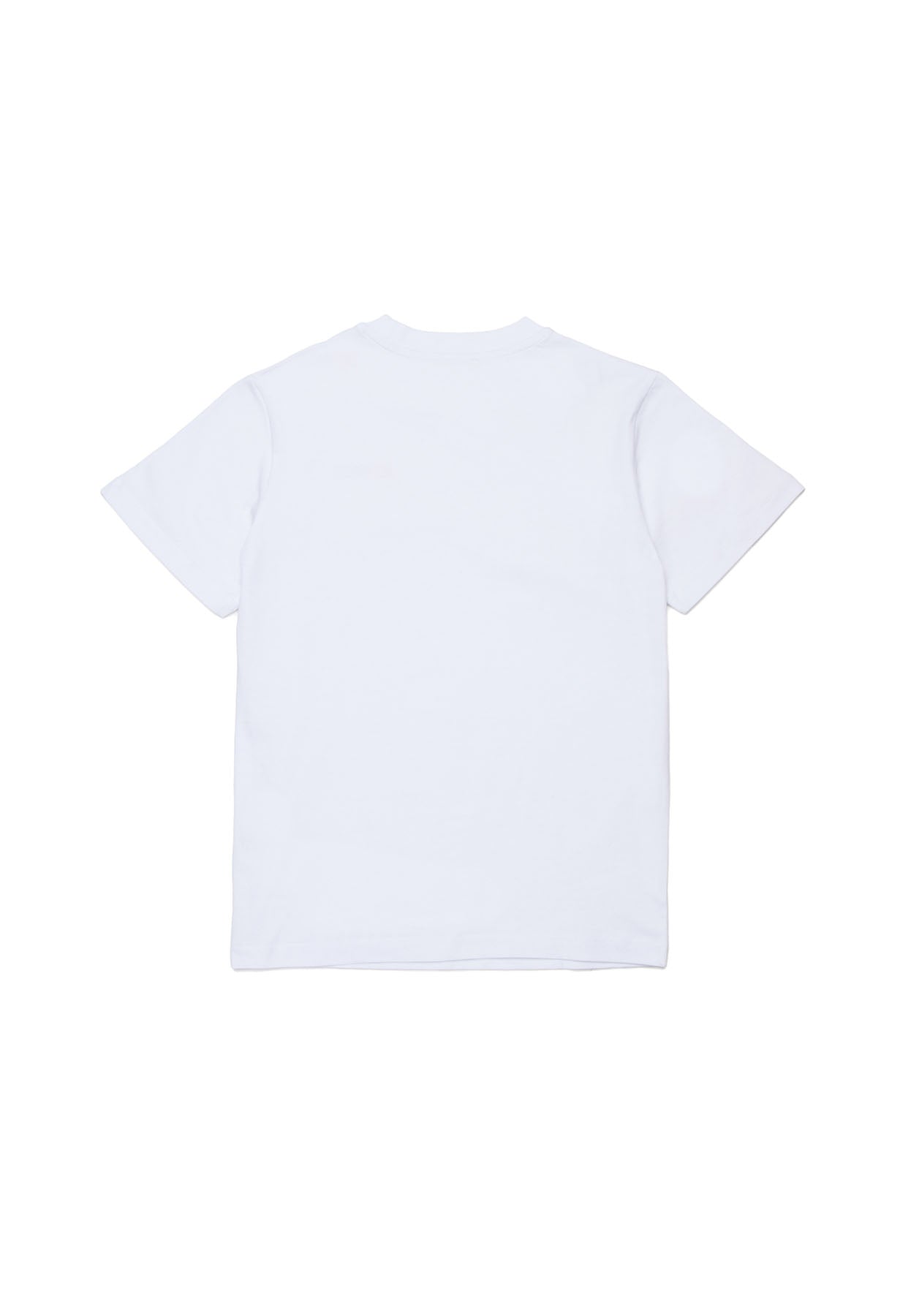 T-shirt bambino Diesel bianca in jersey di cotone elasticizzato | ViaMonte Shop
