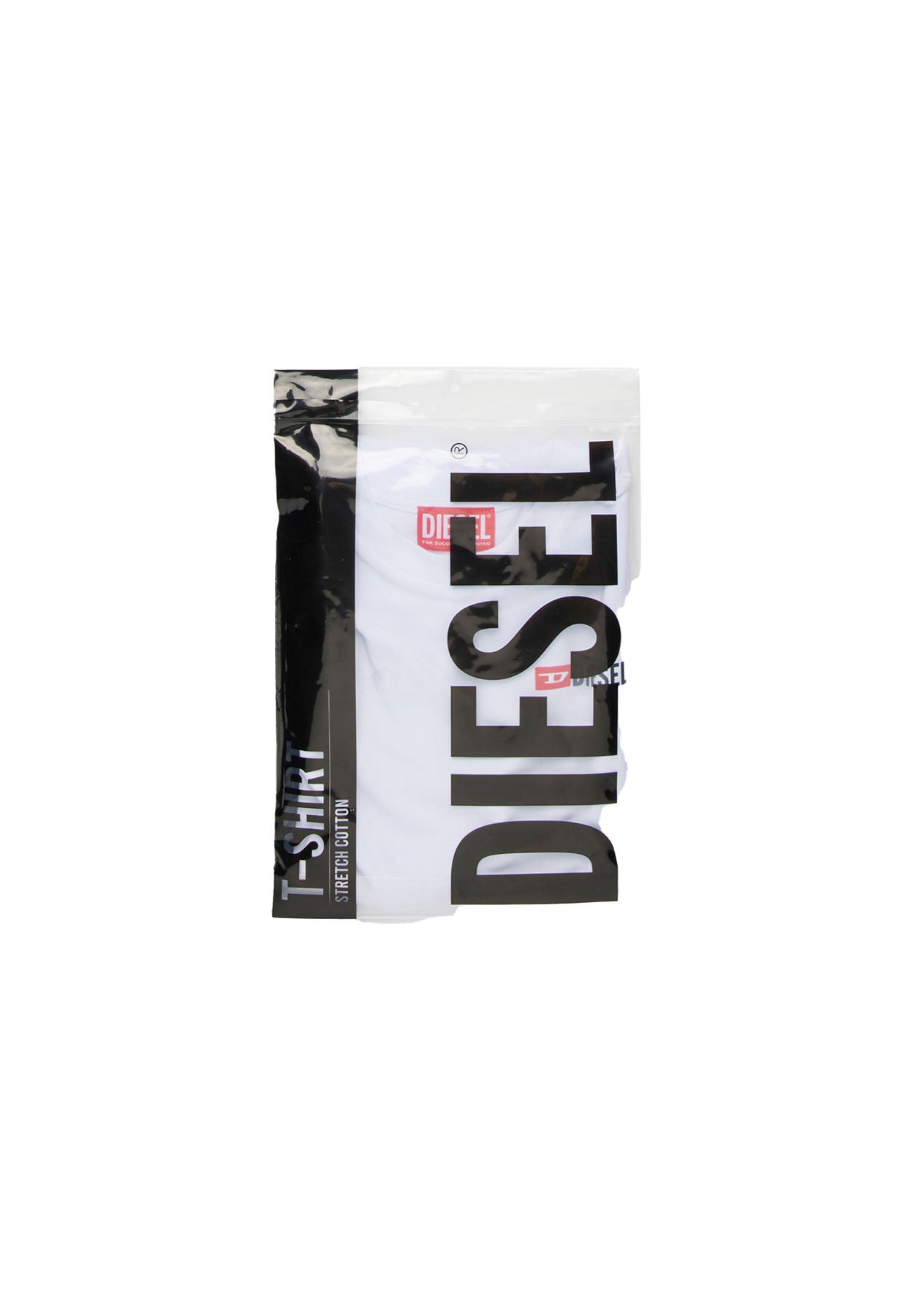 T-shirt bambino Diesel bianca in jersey di cotone elasticizzato | ViaMonte Shop