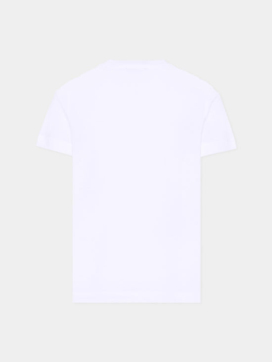 T-shirt bambino Diesel bianca in cotone | ViaMonte Shop