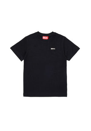 T-shirt bambino Diesel nera in cotone | ViaMonte Shop
