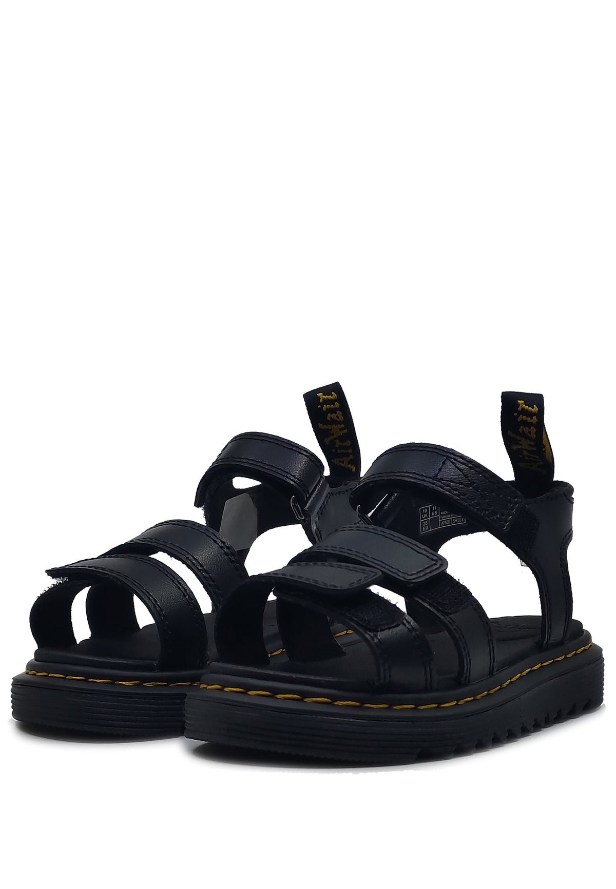 Sandali bambina Dr Martens neri in pelle | ViaMonte Shop
