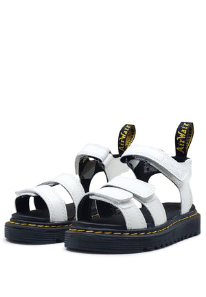 Sandali bambina Dr Martens bianchi in pelle | ViaMonte Shop